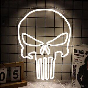 Skull Punisher Neon Sign Wall Decor Punisher Bedroom Led Man Cave Living Room